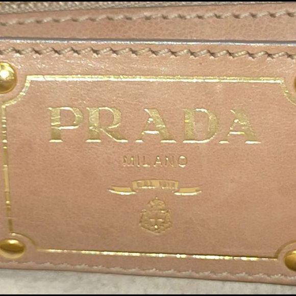 Authentic Prada Calf Leather Satchel Tan Medium - Picture 9 of 12